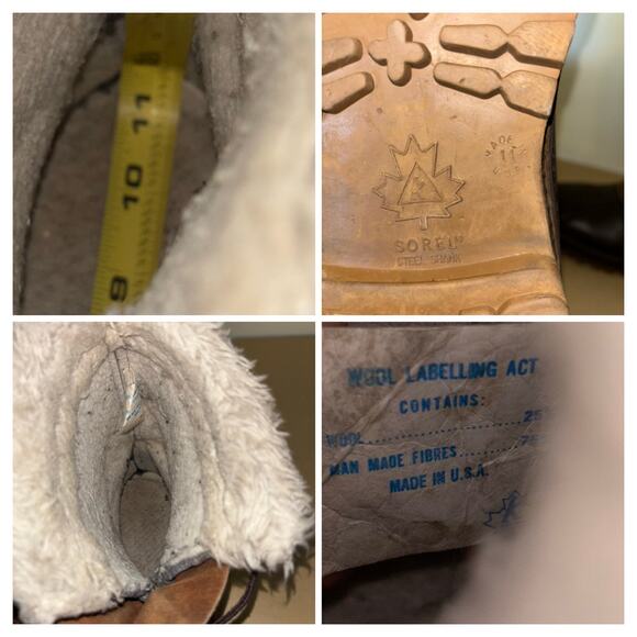 Vintage Sorel Steel Shank Boots Men’s 11 | Made in USA | Brown Duck Winter Boots - Picture 8 of 10